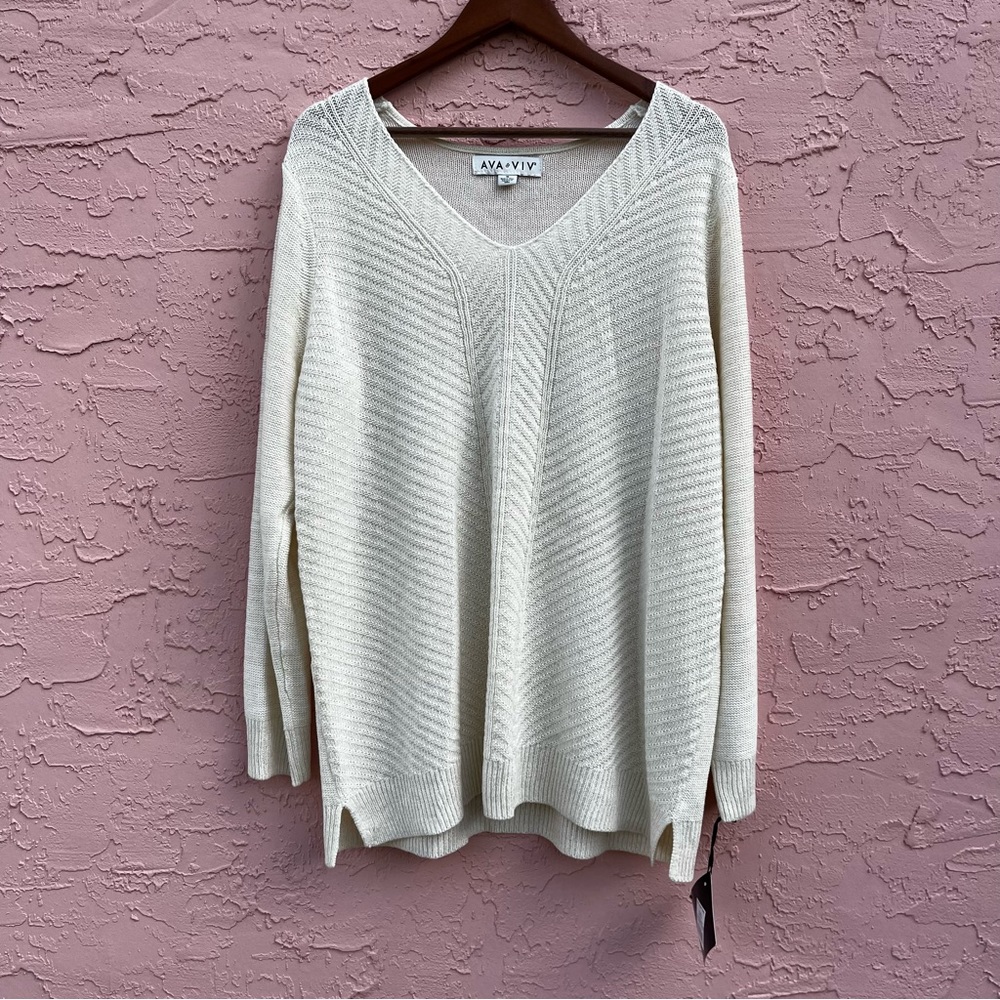 NEW Ava & Viv Sweater Sparkle NWT Size 1X